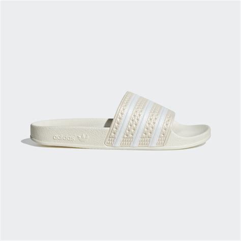 Reduzierte Weiße adidas Adilette Damenschuhe 